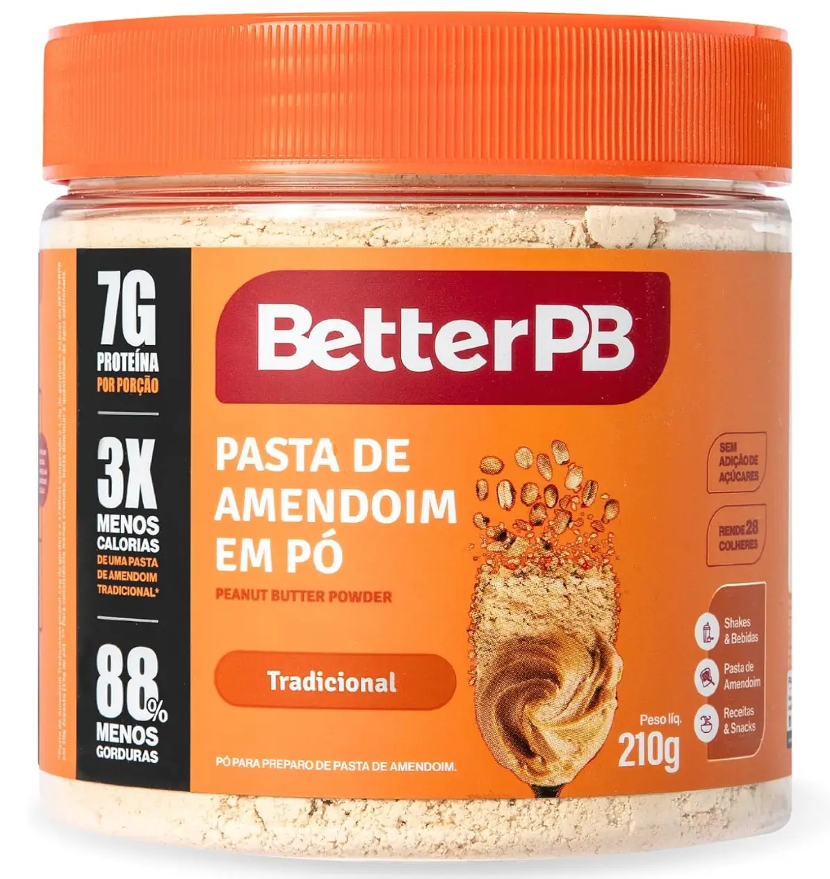 BetterPB Pasta de Amendoim em P&oacute; Tradicional