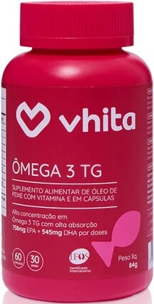 Vhita &Ocirc;mega 3 1000mg TG e Vitamina E